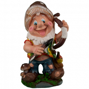 Садовая фигура Гномик с луком 24х42 см.