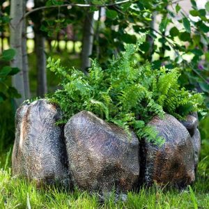 Садовое кашпо для цветов Валуны, 73х35х60 см.