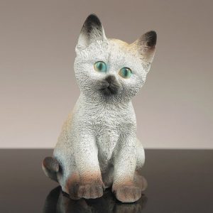 Садовая фигура Котенок сиамский, 16х10х18.5 см.