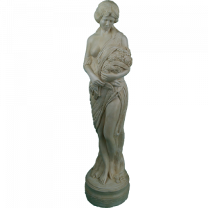 Античная скульптура Девушка с букетом, 83х28 см.