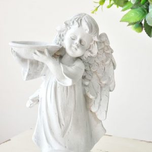 Садовая фигура Поилка ангел с чашей, 31х23 см.