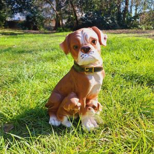 Садовая фигура Собака Боксёр со щенками 35х30х20 см