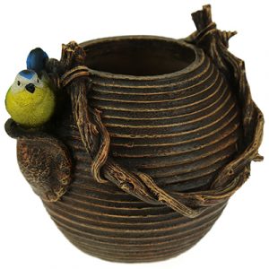 Кашпо Чайник с синицей