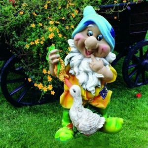 Садовая фигура Гном с уточкой, 47см.