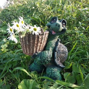 Садовое кашпо для цветов Черепаха с корзиной 55 см.