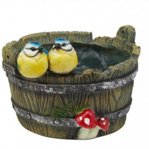 Кашпо Бочка с птичками