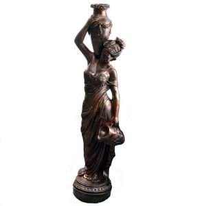 Античная скульптура Девушка с кувшинами бронза, 140х43 см.