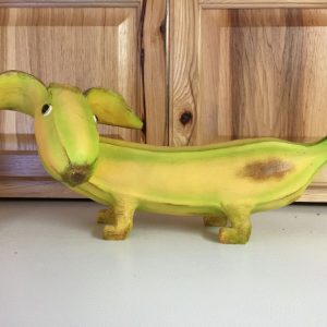 Садовая фигура Банановая такса 15х28 см