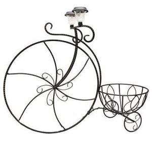 Кованая подставка для цветов велосипед, 38х75х105 см.