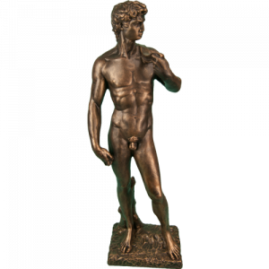 Античная скульптура Давид средний бронзовый, 85х34 см.