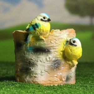 Кашпо Две синички на березовом пне