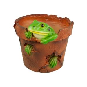 Кашпо Лягушка в горшочке лапки наружу