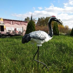 Садовая фигура Журавль на железных ногах, 75х34 см.