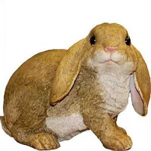 Садовая фигура Заяц вислоухий сидячий, 16х19 см.