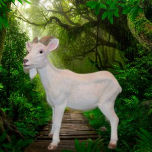 Садовая фигура Козел белый, 51 см.