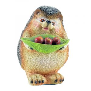 Садовая фигура Ежик с ягодами, 15х12х11 см.