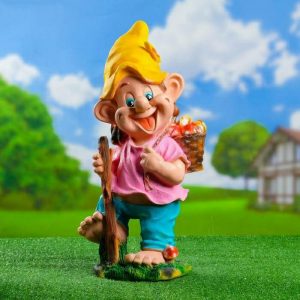 Садовая фигура Гном с тростью 55 см