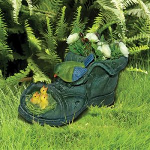 Зоокашпо Башмак птица с птенцами 16х28 см 