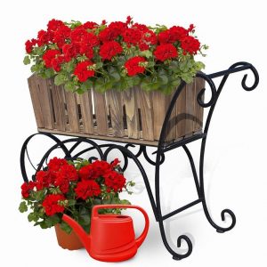 Подставка для цветов Садовая тележка, 26х57х96 см.