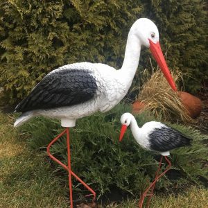 Садовая фигура Аист большой и маленький