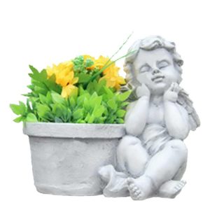 Античное Кашпо Ангел мечтательный 19х18 см