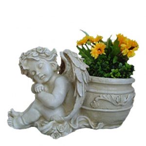 Античное Кашпо Ангел спящий 32х19 см