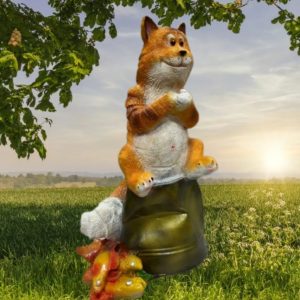 Садовая фигура Кот рыбак на ведре 70х40х27 см