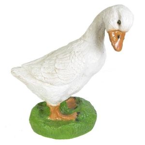 Садовая фигура Гусь большой на подставке, 44х32 см.
