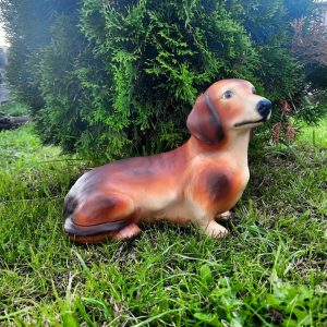 Садовая фигура собака Такса, 27х34 см.