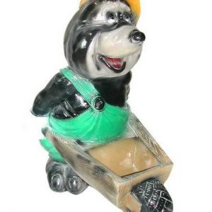 Садовое кашпо для цветов Крот с тачкой, 61х60 см.