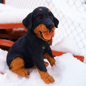 Садовая фигура Ротвейлер маленький, 25х19 см.