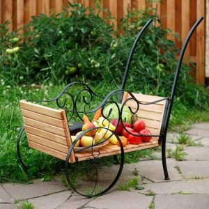 Подставка для цветов Садовая тележка арт. 19014, 45х100х80 см.