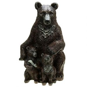 Садовая фигура Медведица с медвежатами, 46х33 см.
