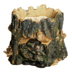 Кашпо Черепаха на пне маленькая 19х17 см