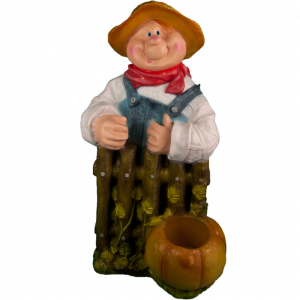 Садовая фигура Садовод с тыквой 83х55 см.