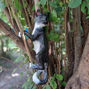 Садовая фигура Кот акробат висит, 63х25х20 см