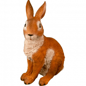 Садовая фигура Кролик ушки вверх, 34х28 см.