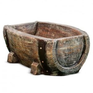 Садовое кашпо для цветов Бочка, 38х22х60 см.