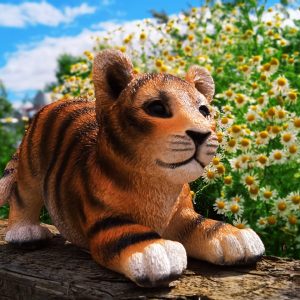 Садовая фигура Тигренок рыжий, 18х28 см.