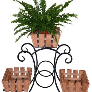 Кованая подставка для цветов Кантри арт. 21135, 25х48х68 см.