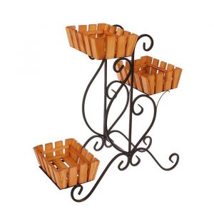 Кованая подставка для цветов Кантри арт. 21134, 25х79х58 см.