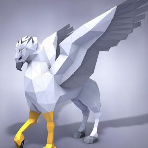 Полигональная скульптура Гриффин