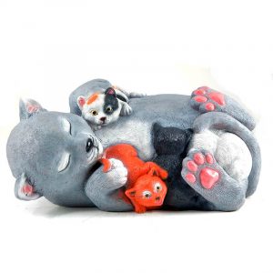 Садовая фигура Кошка с котятами, 38х59 см.