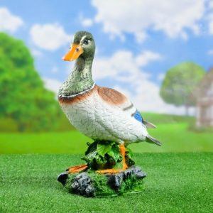 Садовая фигура Селезень большой стоячий, 49х45 см.