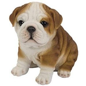 Садовая фигура Щенок английского бульдога, 16х12х15 см.