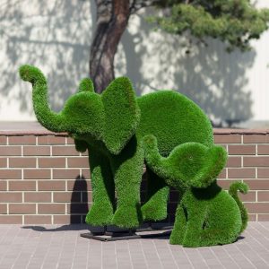 Топиарная фигура Слоны, 115x165x90 см