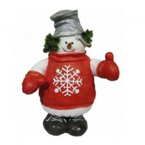 Фигура на новый год Снеговик со снежинкой, 36 см.