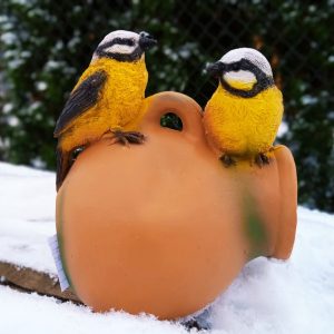 Садовая фигура Подвесной  Кувшин с птичками 22х24 см