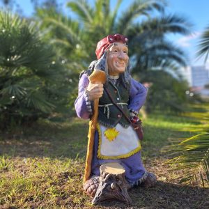 Скульптура Баба-Яга с пеньком 79х41х37 см