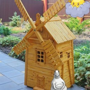 Мельница деревянная №1, 67 см.